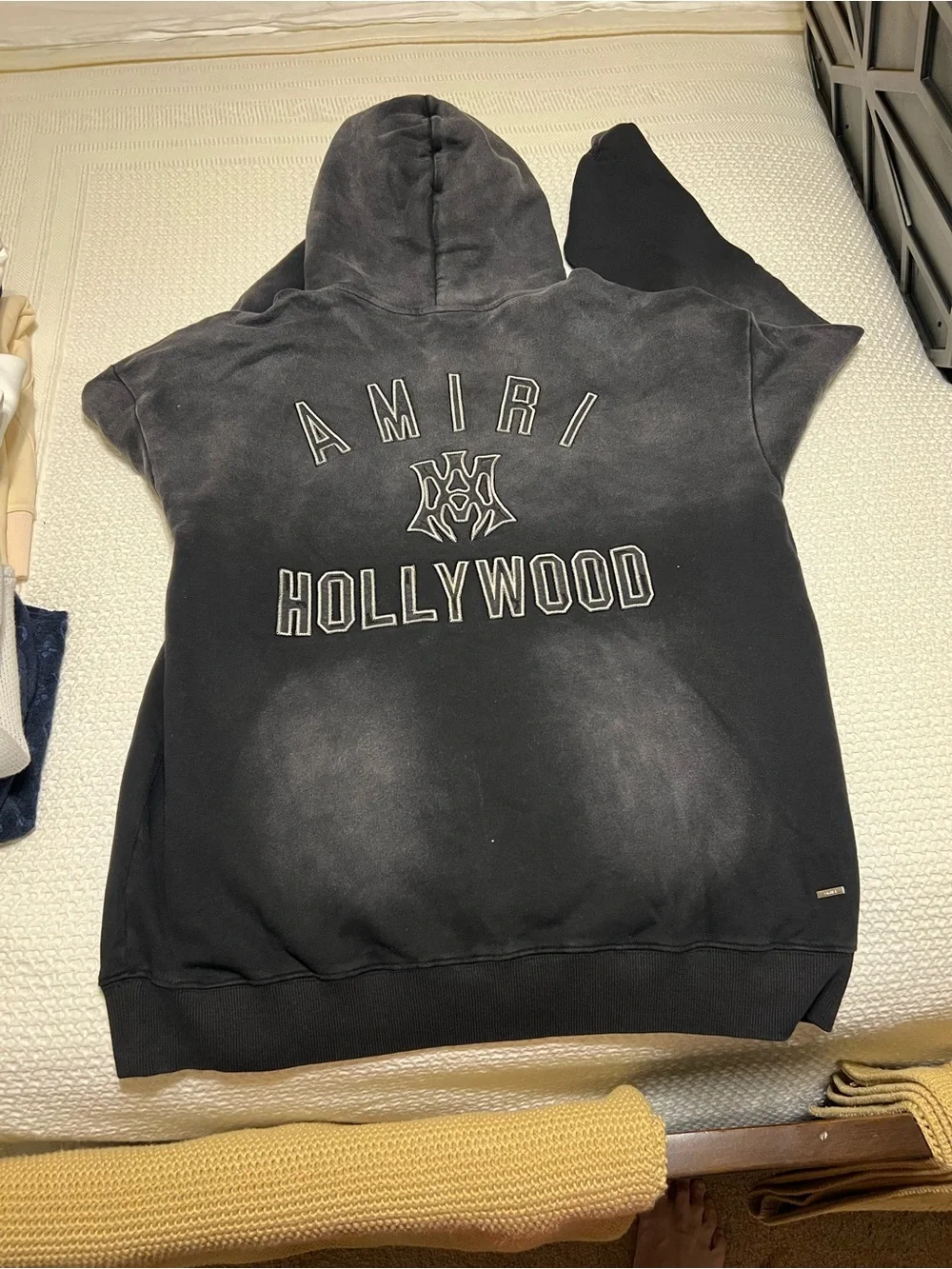 XXL AMIRI Black Washed Logo Hoodie